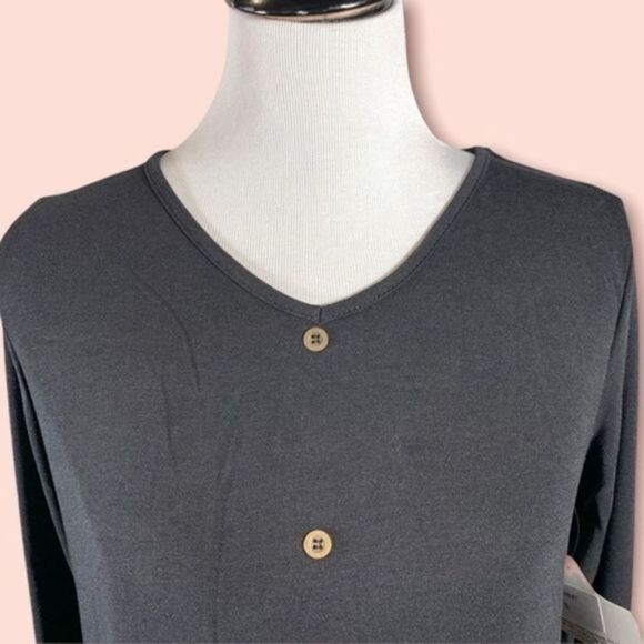 ANGIE | Sleeve Shift Swing Tunic Mini Dress in Black - Picture 3 of 8